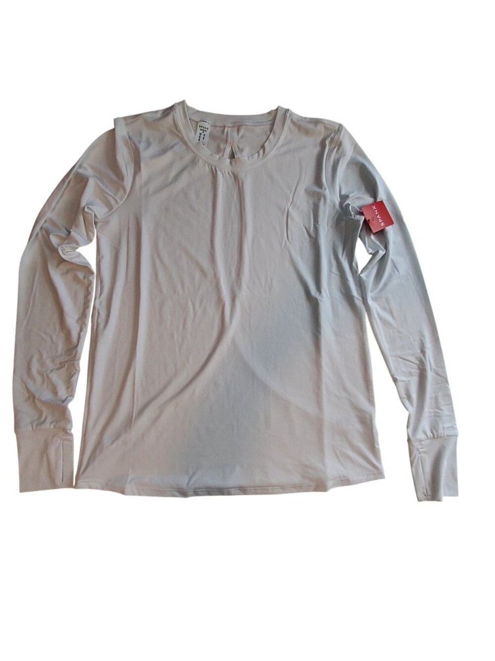 Spanx Butter Long Sleeve Tee White Womens XSmall Durable and stretchy material